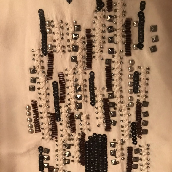 Gold Hawk Beaded Silk Tank Top - Picture 6 of 10